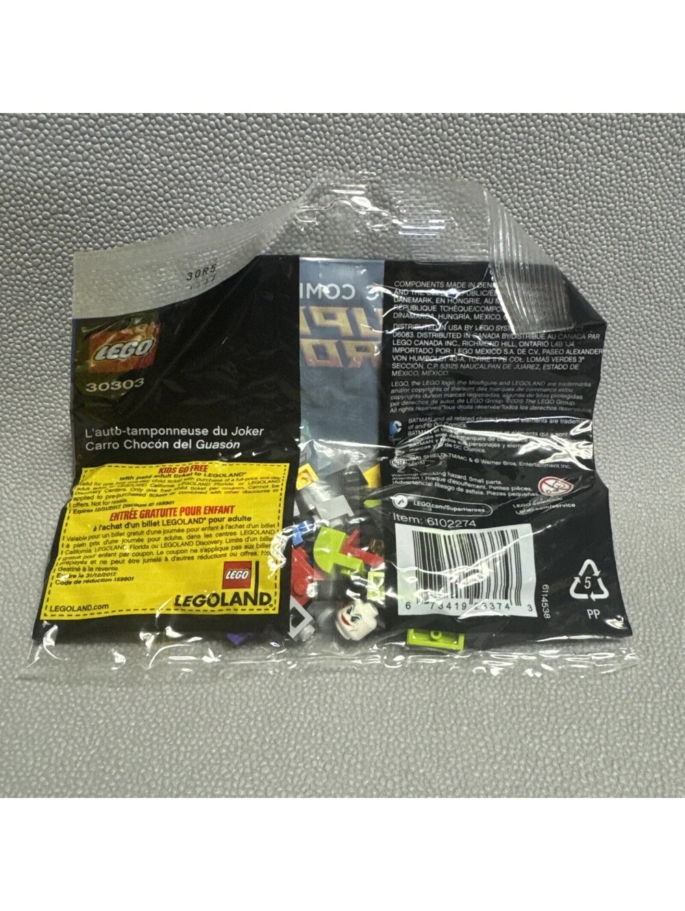 LEGO DC Comics Super Heroes: The Joker Bumper Car (30303) Retired Polybag
